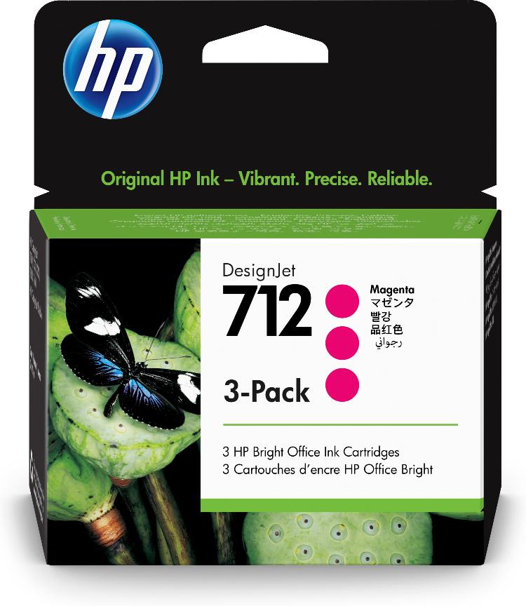 HP 712 MAG INK CART 3PK (3ED78A)