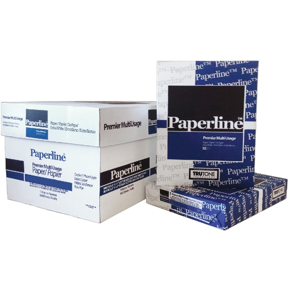 Paperline 20lb 92 Bright Multipurpose Paper 8.5x14 (5000 Sheets)