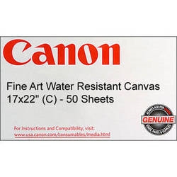 [4318176] Canon Fine Art Water Resistant Canvas for Inkjet - 17x22&quot; (C) - 50 Sheets (0849V399)