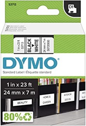 [1419791] DYMO D1 Standard 53713 Label Maker Tape, 1&quot;W, Black On White (53713)